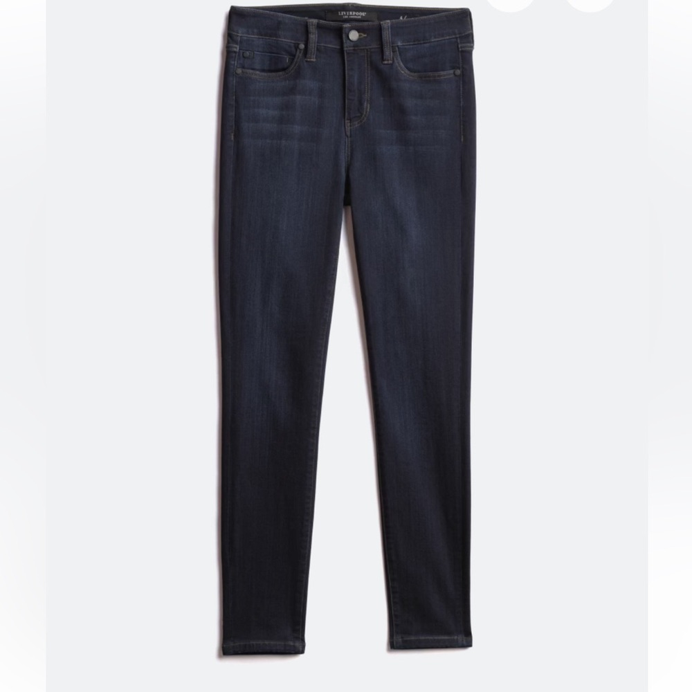 Liverpool Los Angeles Ankle Skinny Jeans in Dark Blue